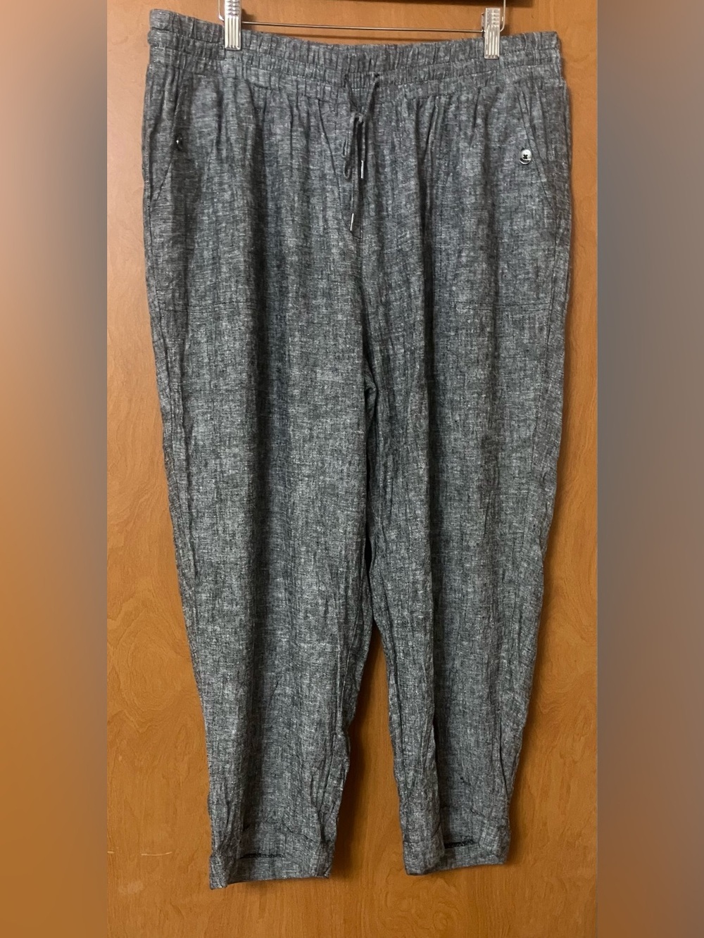 Jones New York Signature Women's Linen Blend Pull On Crop Pant Size 1X